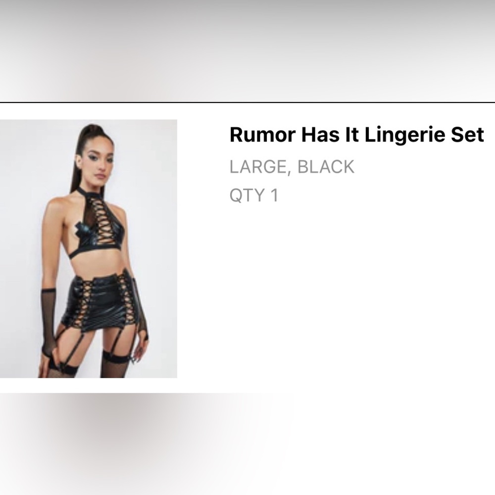Dolls kill “rumor has it” lingerie set